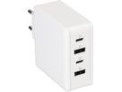 adaptateur de charge rapide USB 2x USB-C PD 2x USB-A 65W blanc