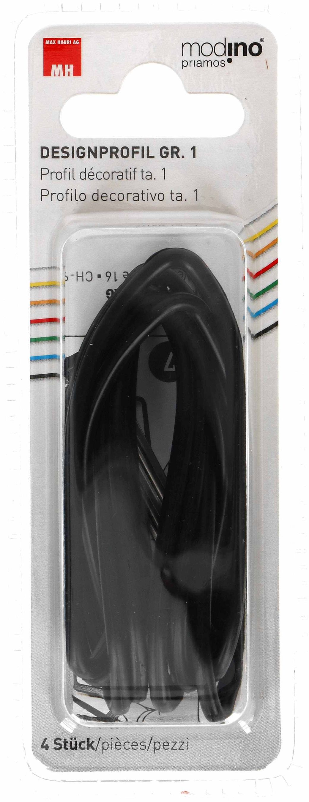 profil décoratif ta.1x1 priamos noir / 4 pièces