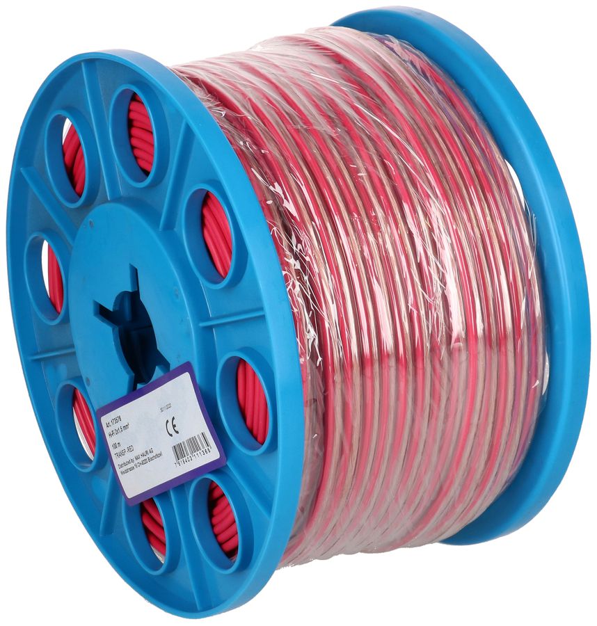 câble de haut-parleur 2x1.5mm² transparent