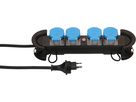 multiprise Construct Line 4x type 13 IP55 noir/bleu 5m