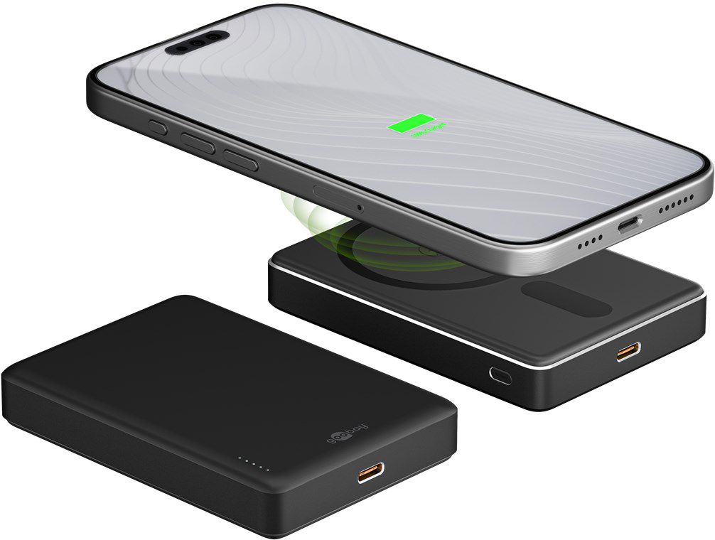 Powerbank 10000mAh PD/Wireless mit Magnetring
