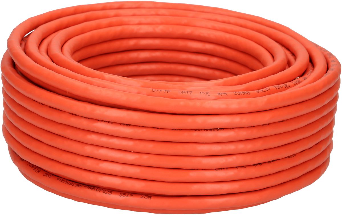 câble réseau Cat. 7 S/FTP 25m orange