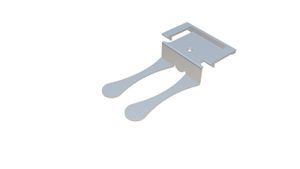 adaptateur pour sortie au sol Easy-Clip-L argent RAL9006