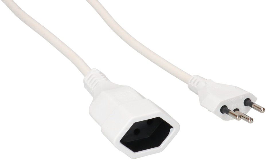 Rallonge TD H05VV-F3G1.0 blanche 4,0m