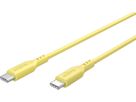câble de recharge USB-C silicone 1.5m jaune