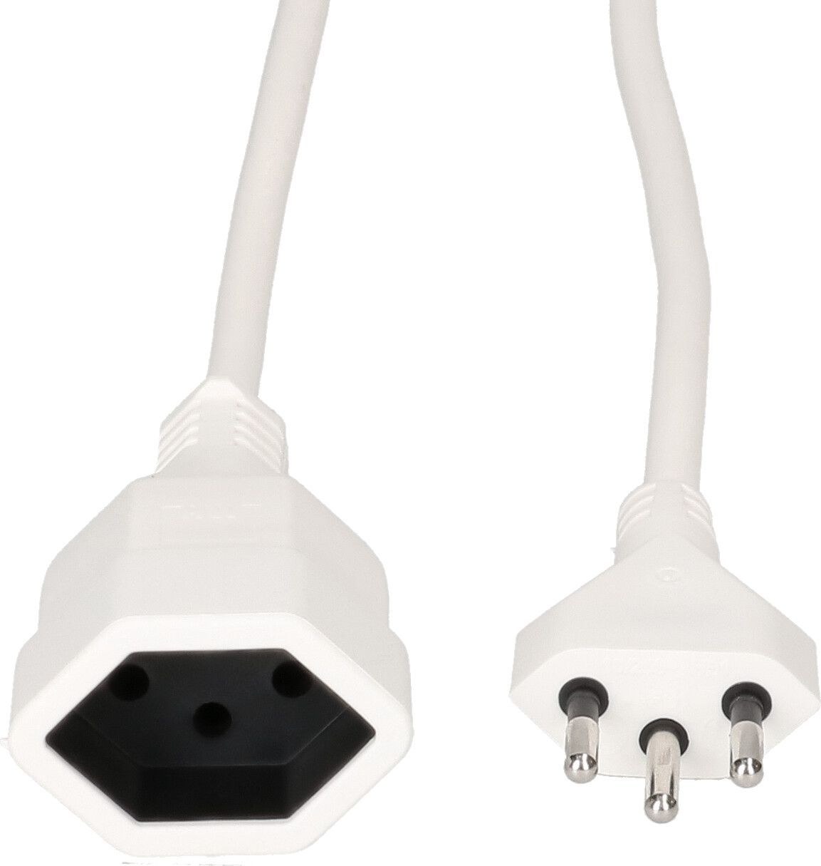 Rallonge TD H05VV-F3G1.0 1.0m blanc type 12 / type 13