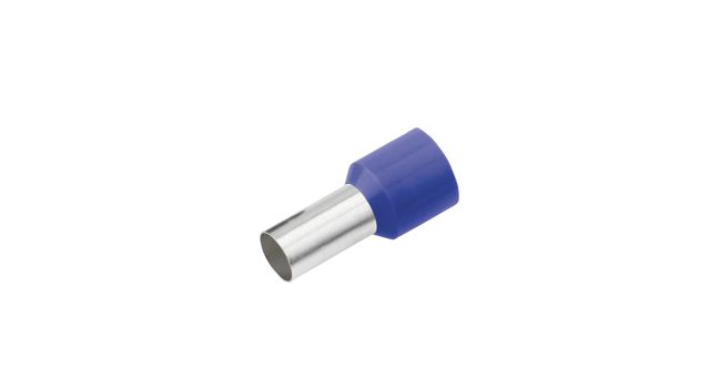 Cosse tubulaire à sertir isolée 2.5mm²/18mm bleu DIN 46228