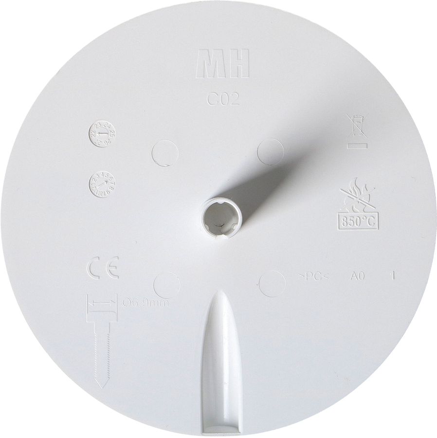 rosette de plafond rond plat é. ressort + en. de câble enfich. bc