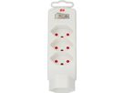 multi adaptateur Safety Line 4x type 13 3-pôles blanc +interrup.