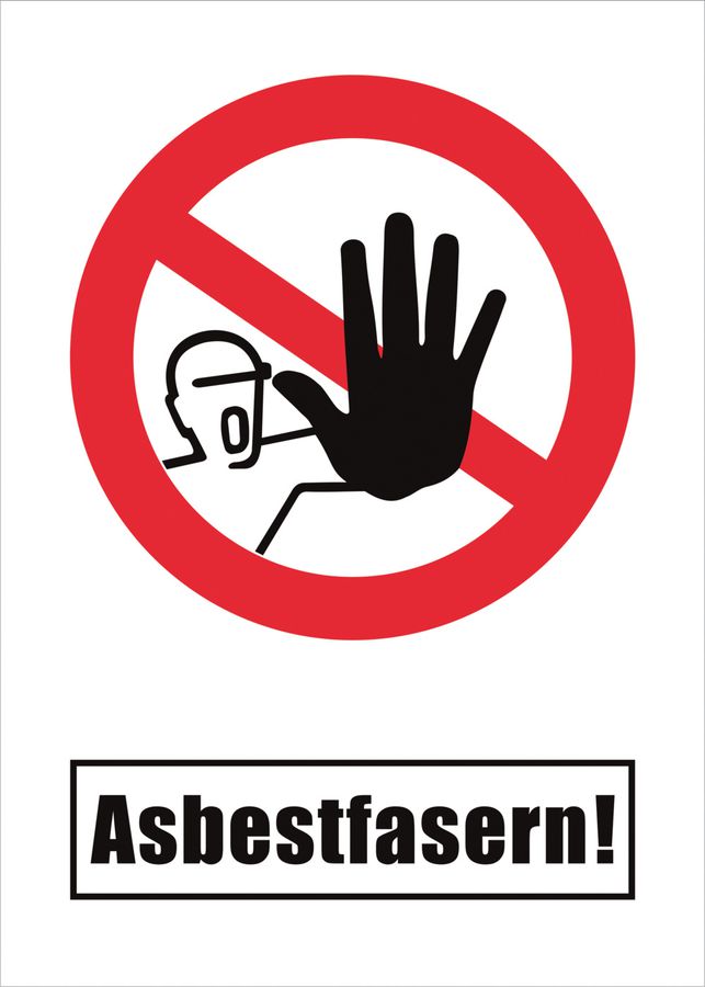 Adesivo AMIANTO 500 × 700 mm autoadesivo