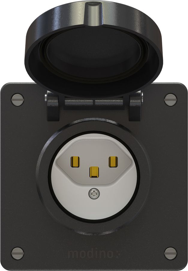 prise 1x type 23 ENC exo IP55 noir