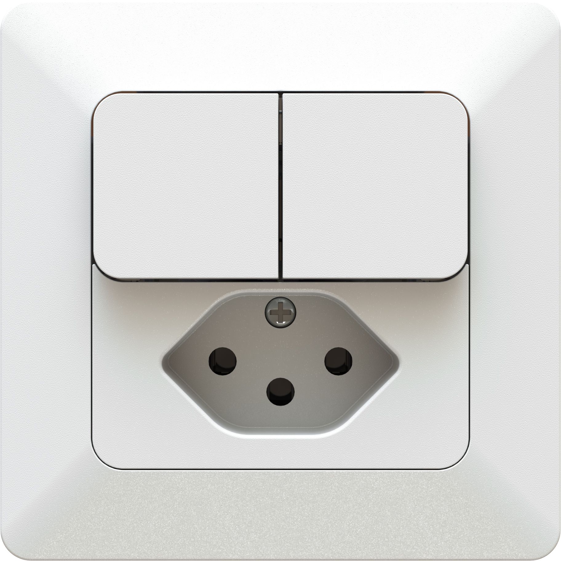 petite combi. bouton double NO/NF / type 13 ENC priamos blanc