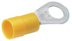 Cosses de câble à sertir isolées isolées 4-6mm² M5 jaune