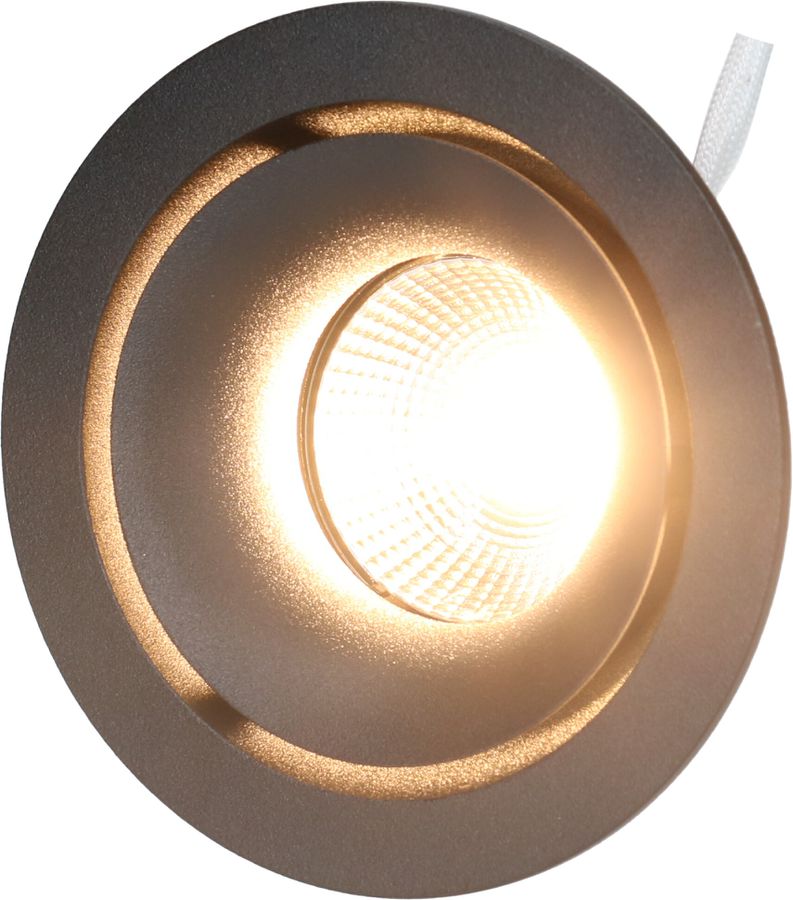 spot encastré à LED MOON Ø80 noir 3000K 650lm 36°