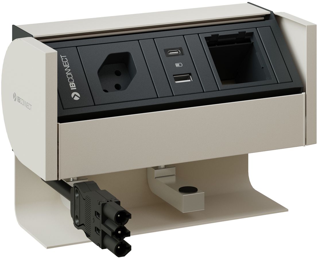 PRISMA bloc multiprise blanc 1x type 13 1x USB-A/C 1x vide