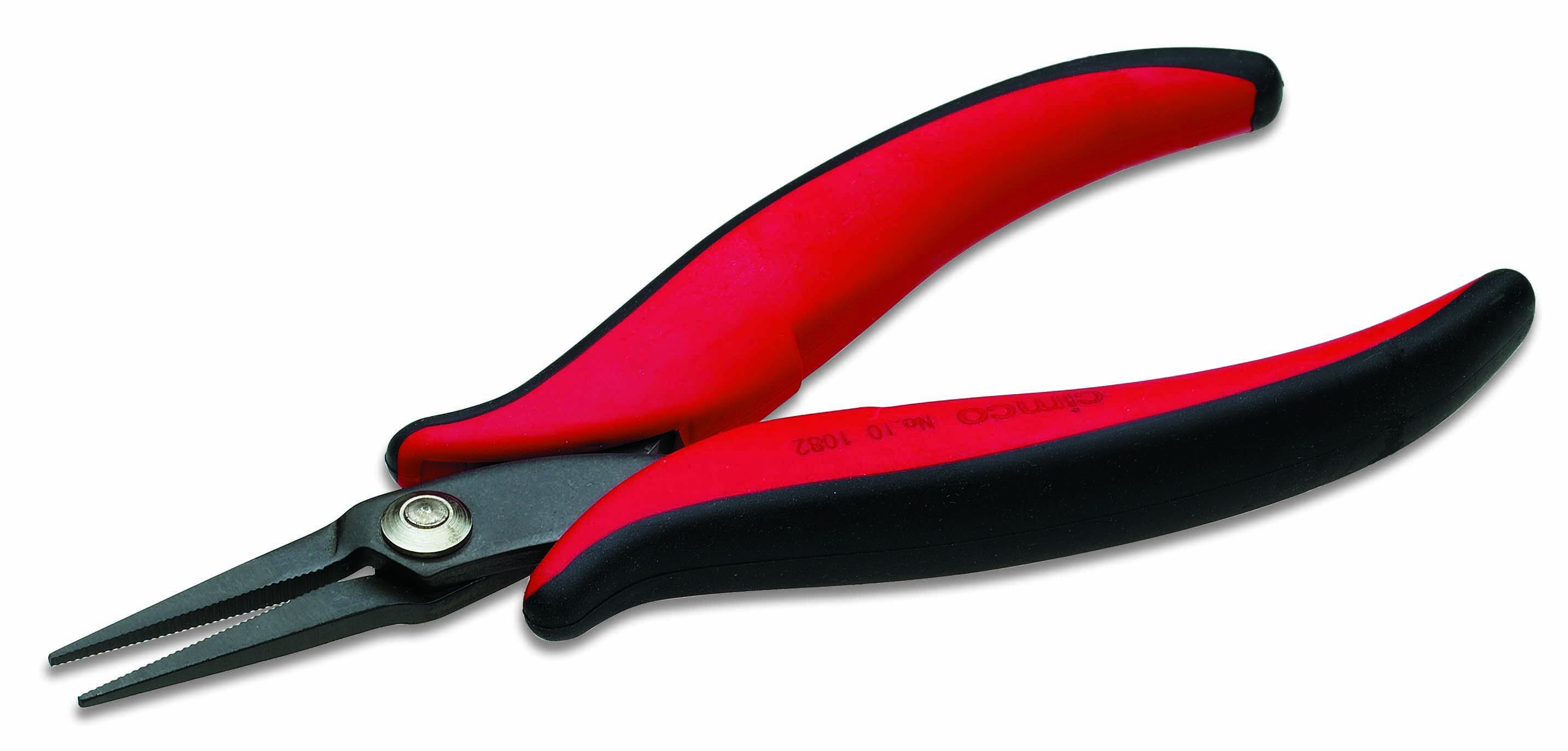 Pince pointue micro-électr. droite dentelée B=1.2mm L=152mm