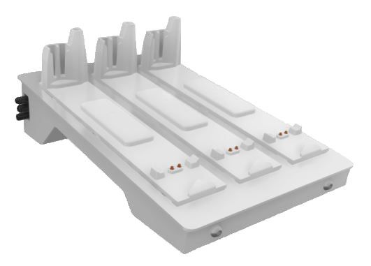 LIBERTY Charger Base pour 3 batteries métal blanc