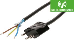 Câble secteur 3G1.0 5m noir blindé avec type 12 fiche