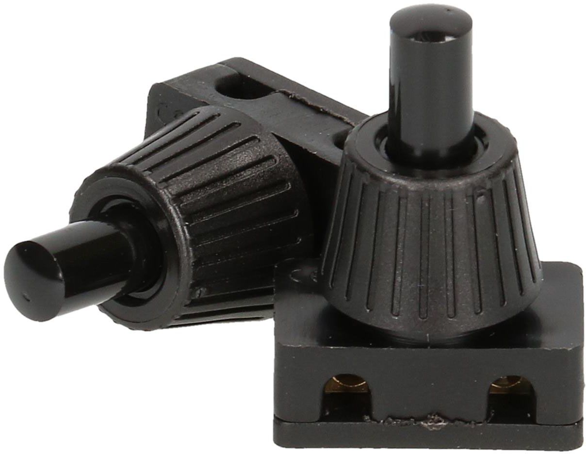 interrupteur à poussoir M10x1 noir 2A 250V 2 pièces