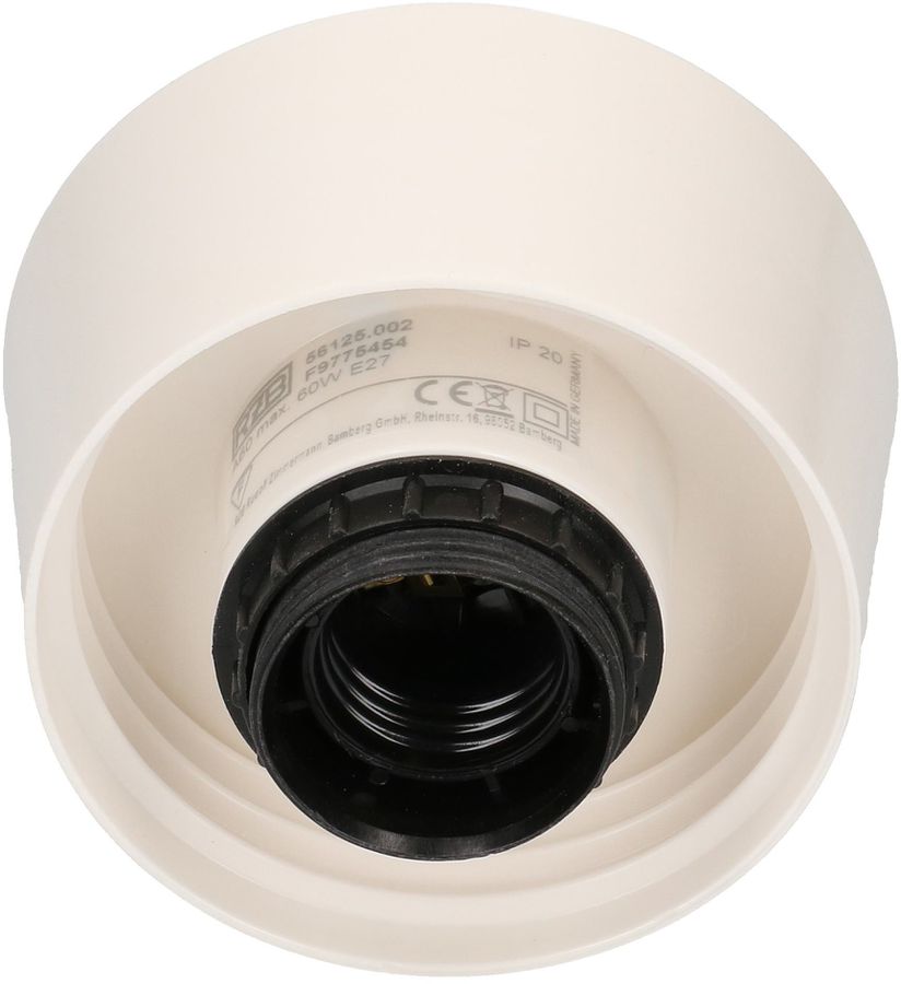 Deckenarmatur E27 weiss