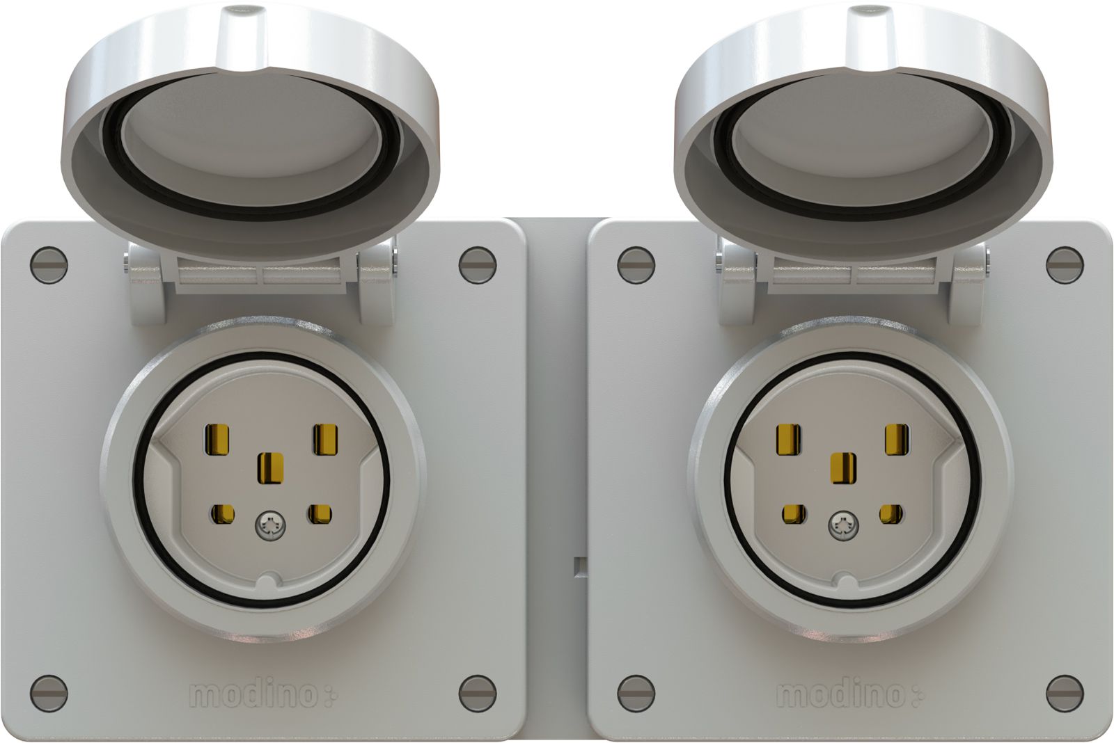 combinaison type 25 / type 25 ta.2x1 ENC exo IP55 gris clair