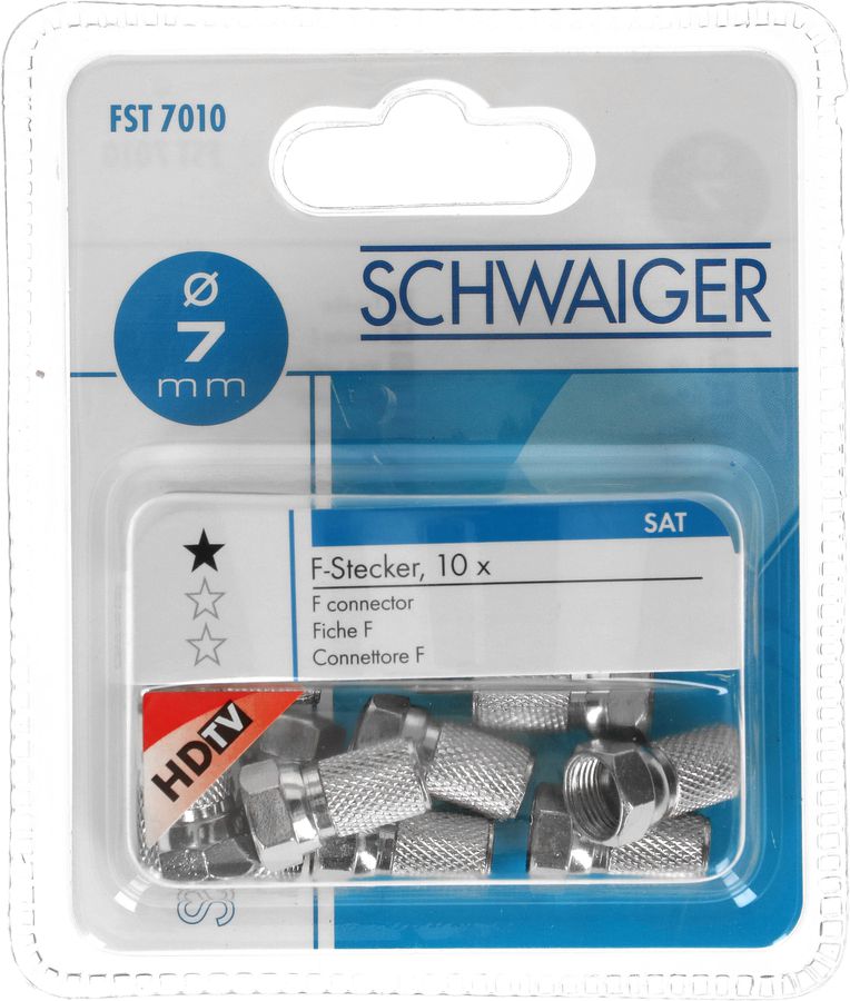 fiche F à visser D=7mm 10 pièces