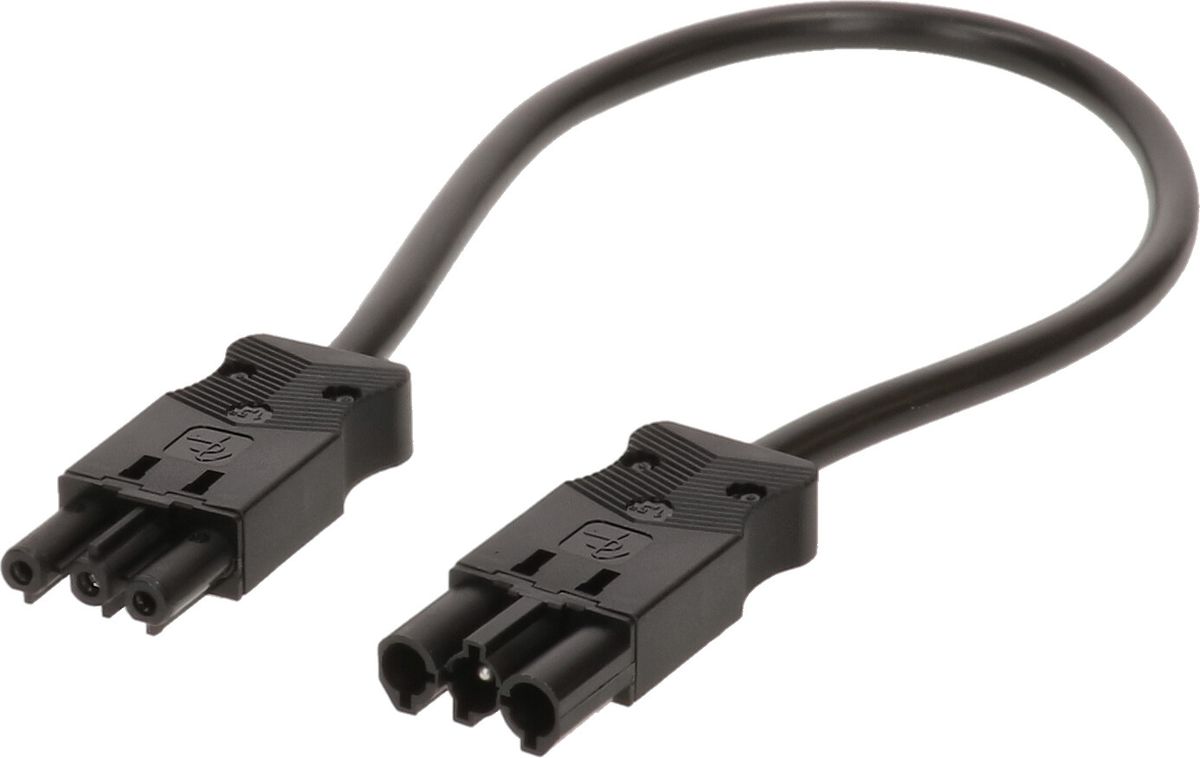 Rallonge TD H05VV-F3G1.5 0.5m noir AC 166