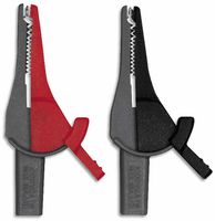 Borne crocodile Ouv. env.21mm kit 2pièces gris/rouge + gris/noir