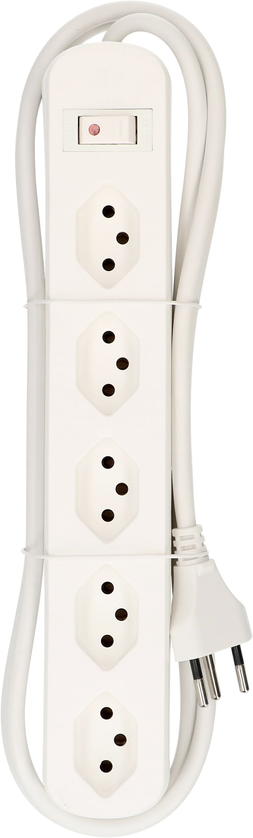 Steckdosenleiste Basic Line 5x Typ 13 90° weiss Schalter 1.5m