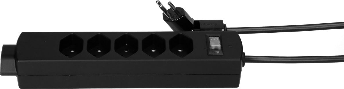 multipresa Safety Line 5+1x tipo 13 ne interruttore 3m clip-clap