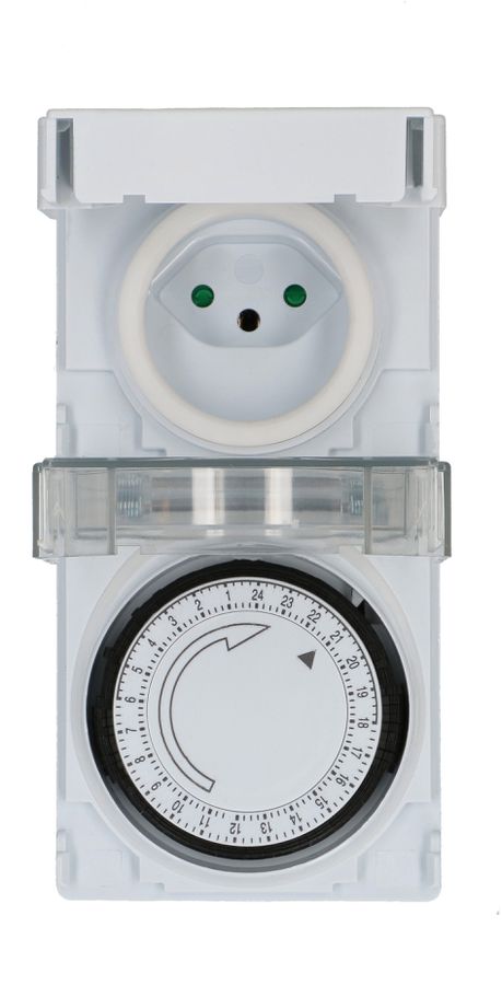 programmateur horaire IP55 24h analogique blanc