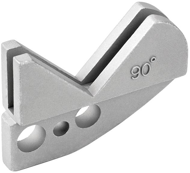 Ciseaux polyv. p.matières plastiques insert profilé 90° à25x45mm