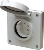 prise 1x type 15 ENC exo IP55 gris clair