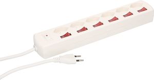 multiprise Multi-Switch 6x type 13 blanc