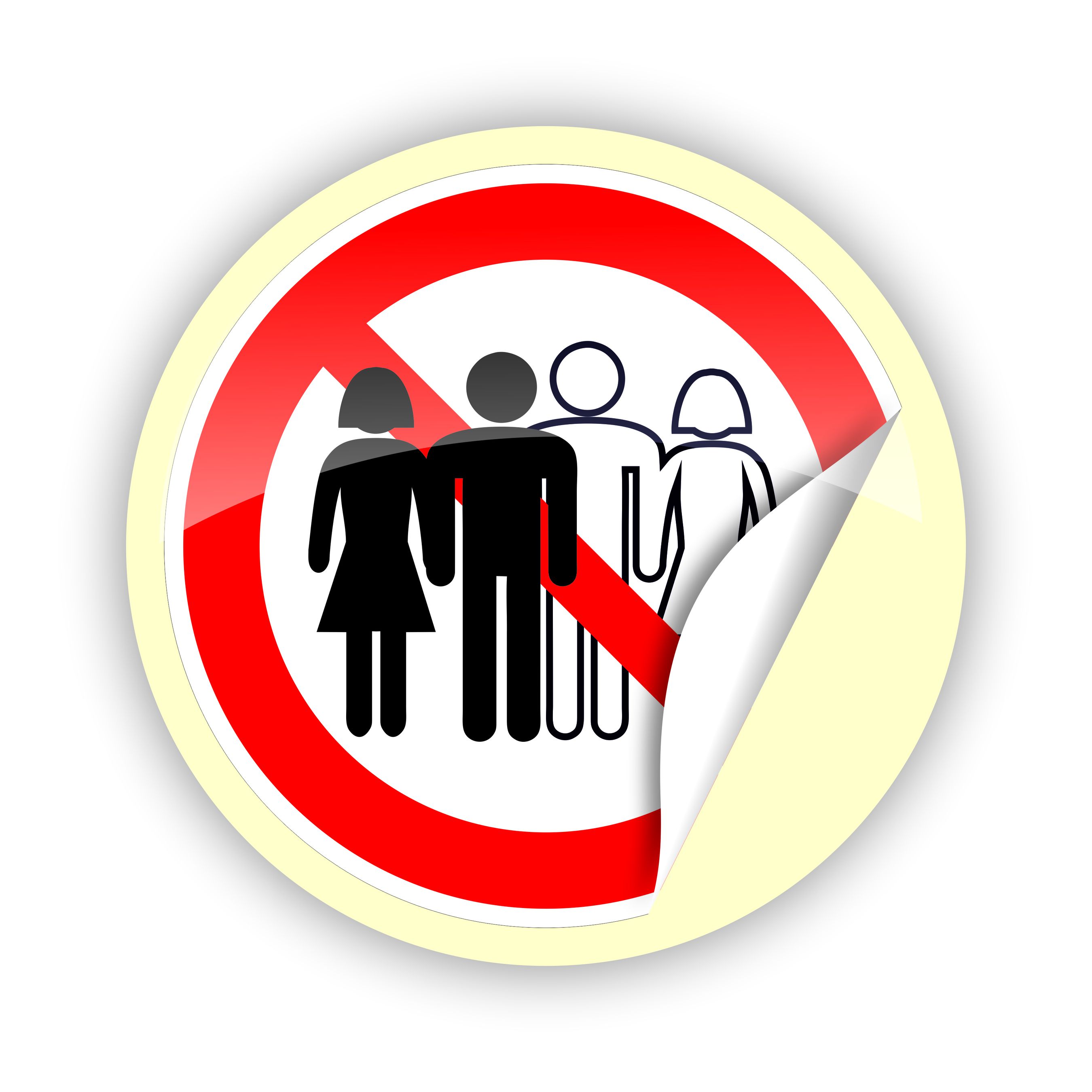 Verbotsschild Ø 200mm - Personengruppen verboten