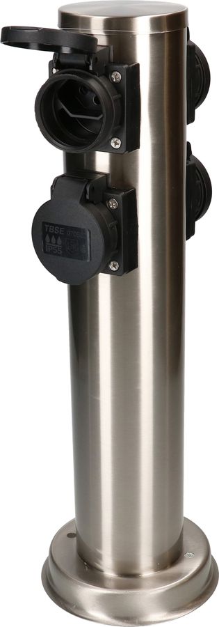 colonne de prises de jardin 4x type 13 IP55 rond acier