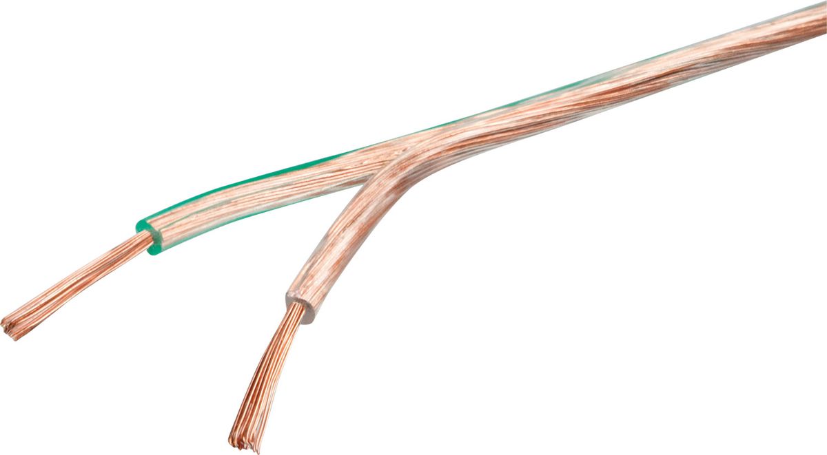 câble de haut-parleur 2x0.75mm² 10m transparent