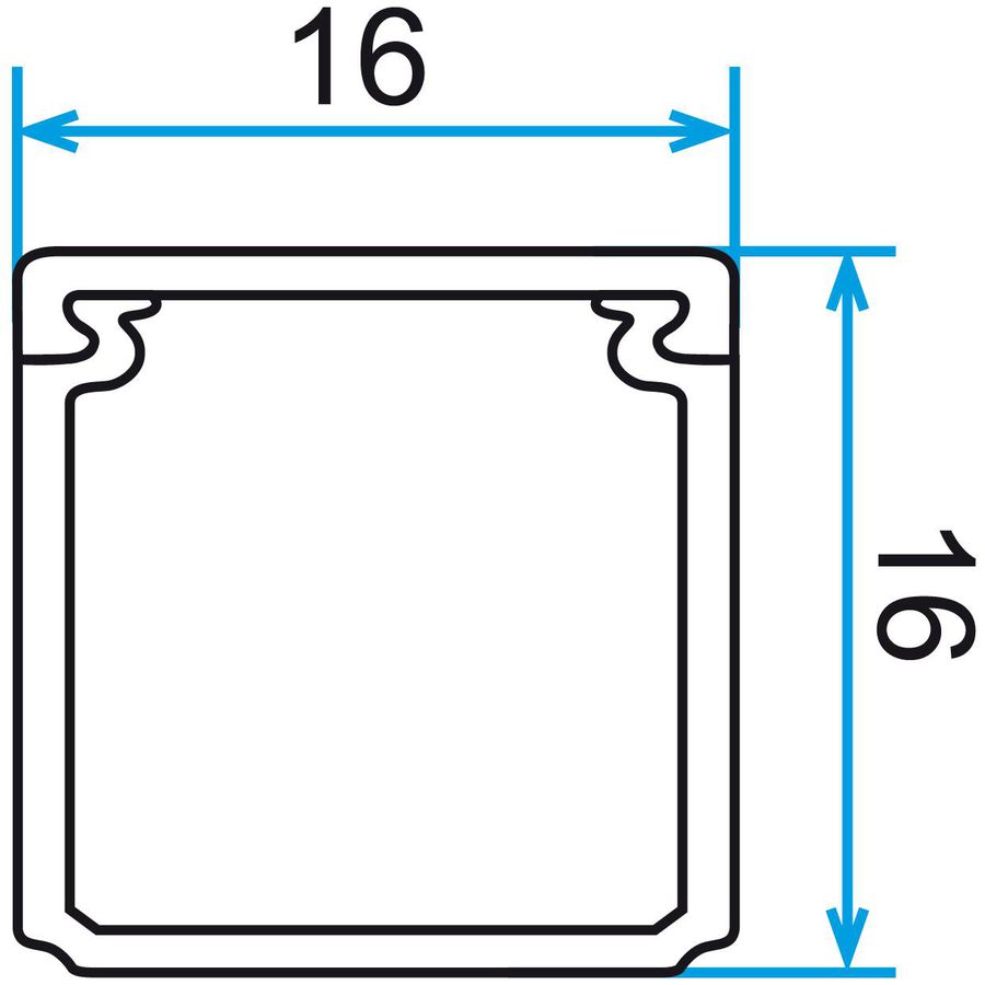 Kabelkanal 16x16mm weiss selbstklebend 2m