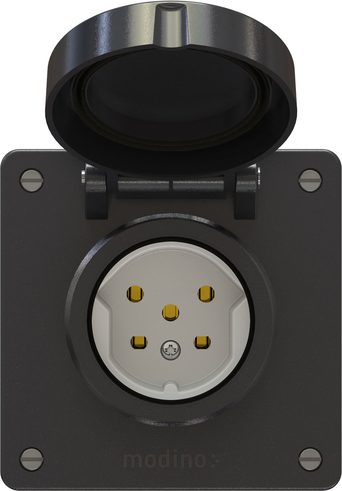 prise 1x type 15 ENC exo IP55 noir