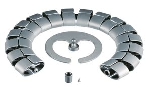 garniture serpentine de câble 1 Premium 0.75m argent RAL9006