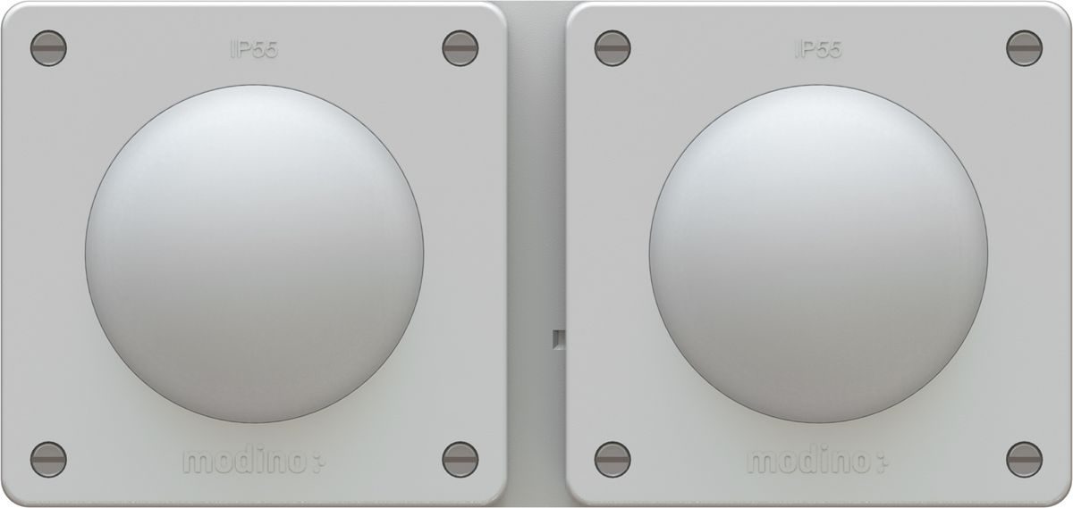 combinaison interrupteur s3 / s3 ta.2x1 ENC exo IP55 gris clair