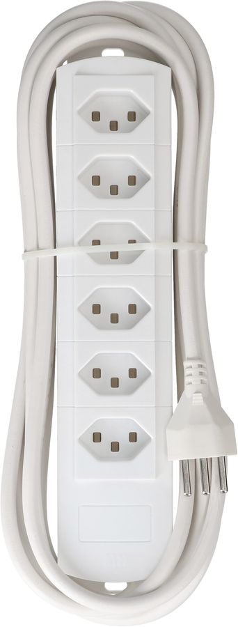 multiprise Prime Line 6x type 23 blanc 5m