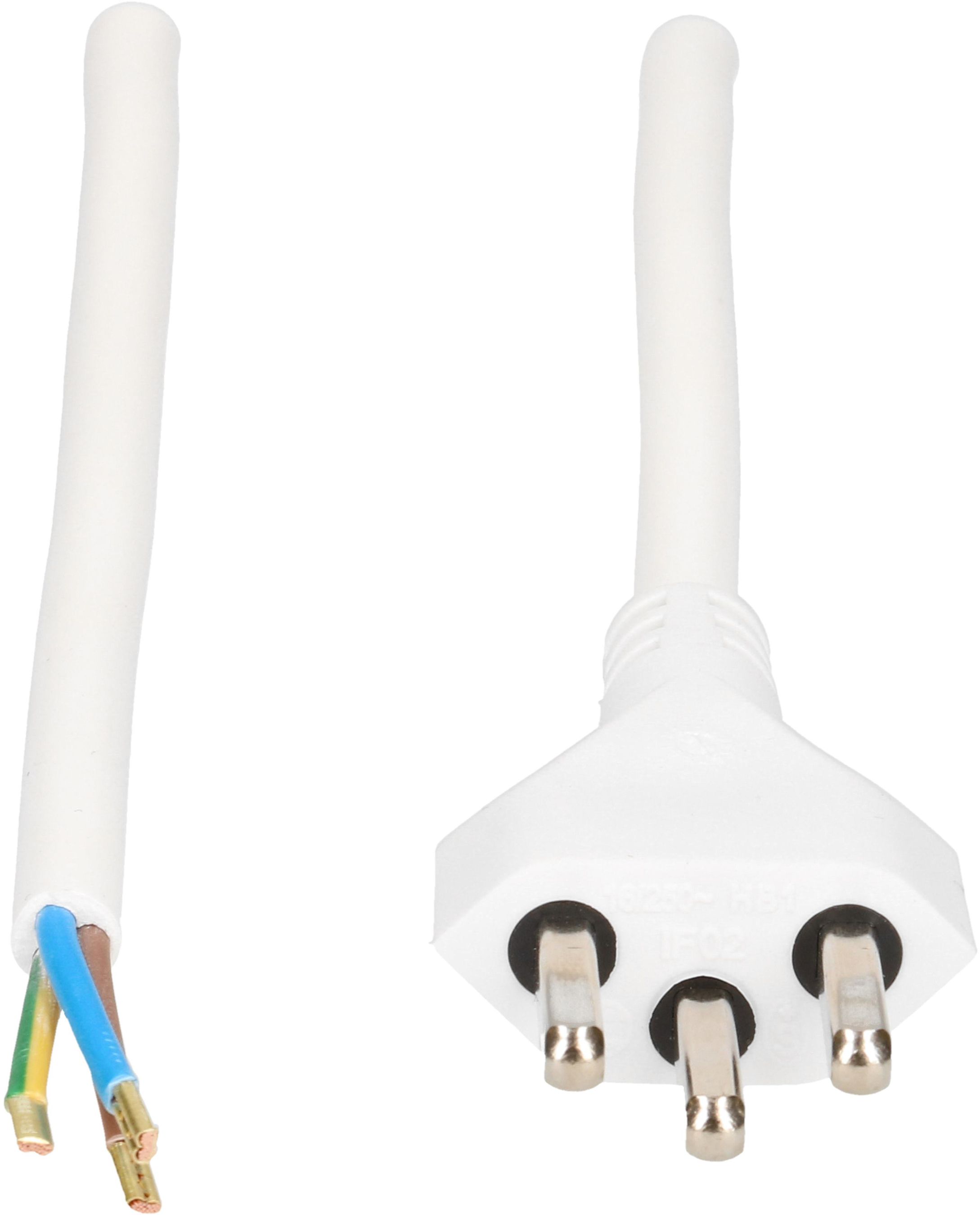 TD câble secteur H05VV-F3G1.5 3m blanc type 23