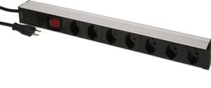 PDU 19 pouces 7x type 13 noir 1U fiche type 12 interrupteur