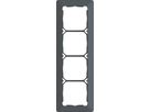 Abdeckrahmen Gr.4x1 UP inkl. Designprofil priamos anthrazit