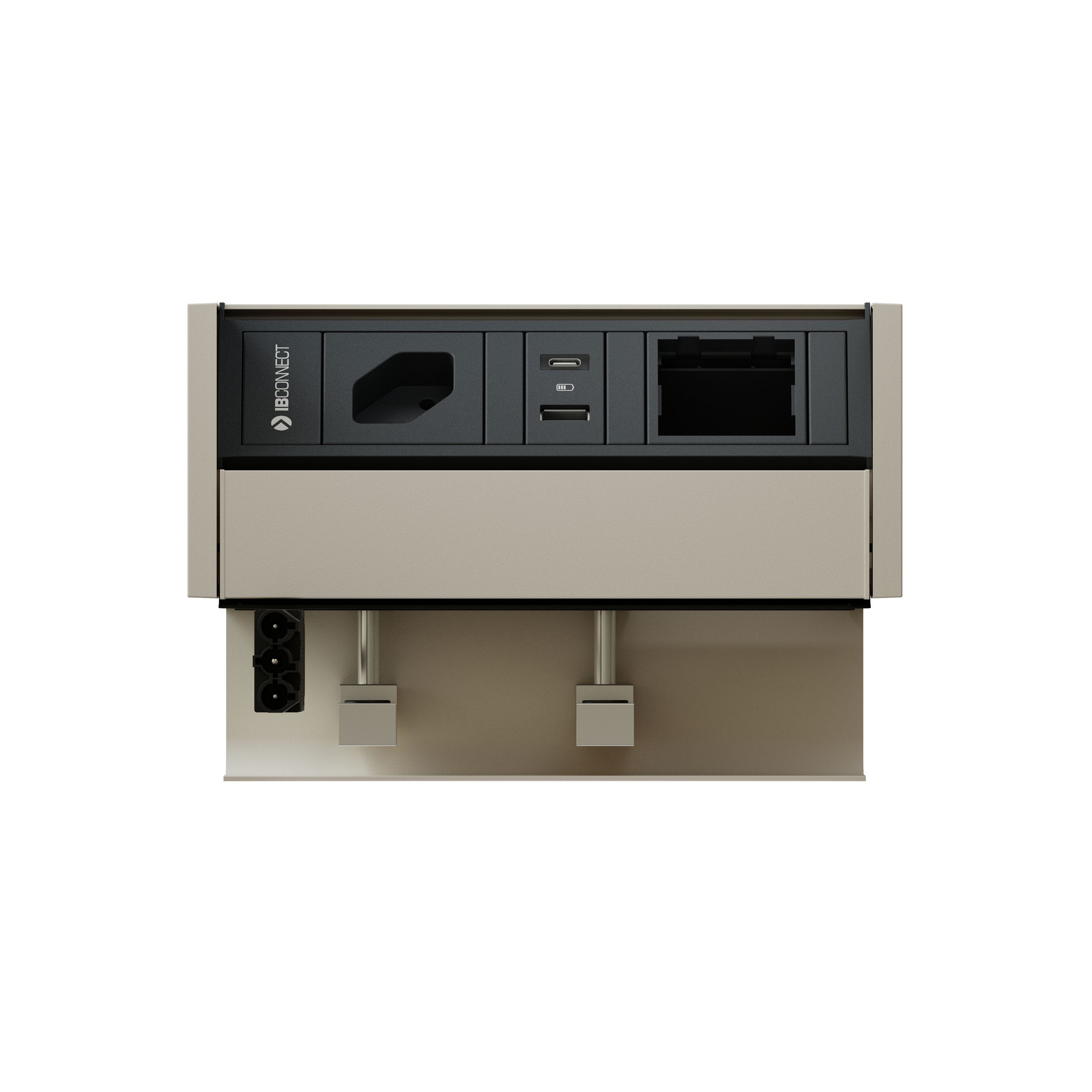 PRISMA bloc multiprise blanc 1x type 13 1x USB-A/C 1x vide