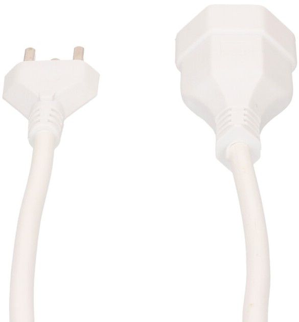 Rallonge TD H05VV-F3G1.5 5m blanc type 23 / type 23