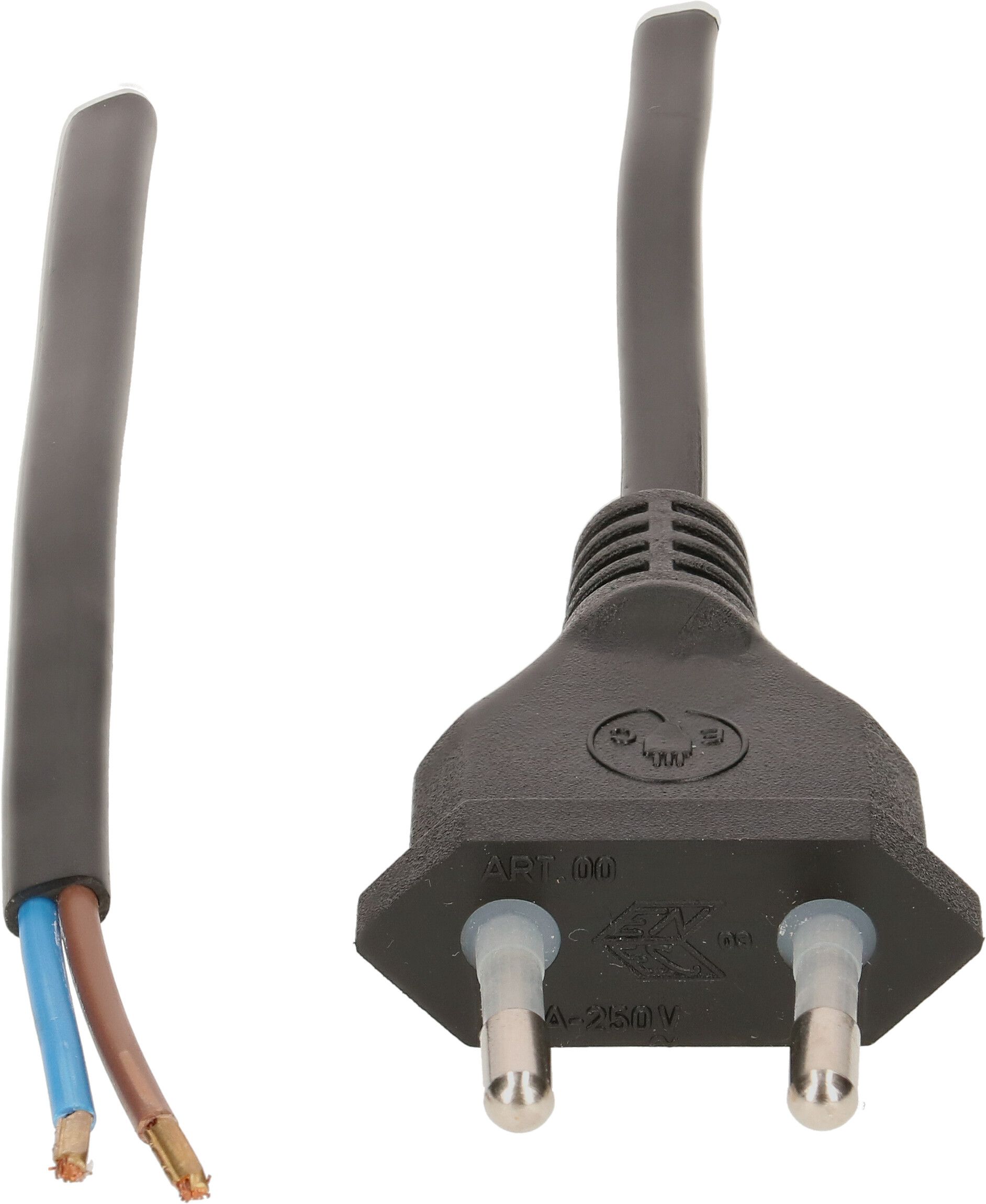 TDLF câble secteur H03VVH2-F2X0.75 1.8m noir T26