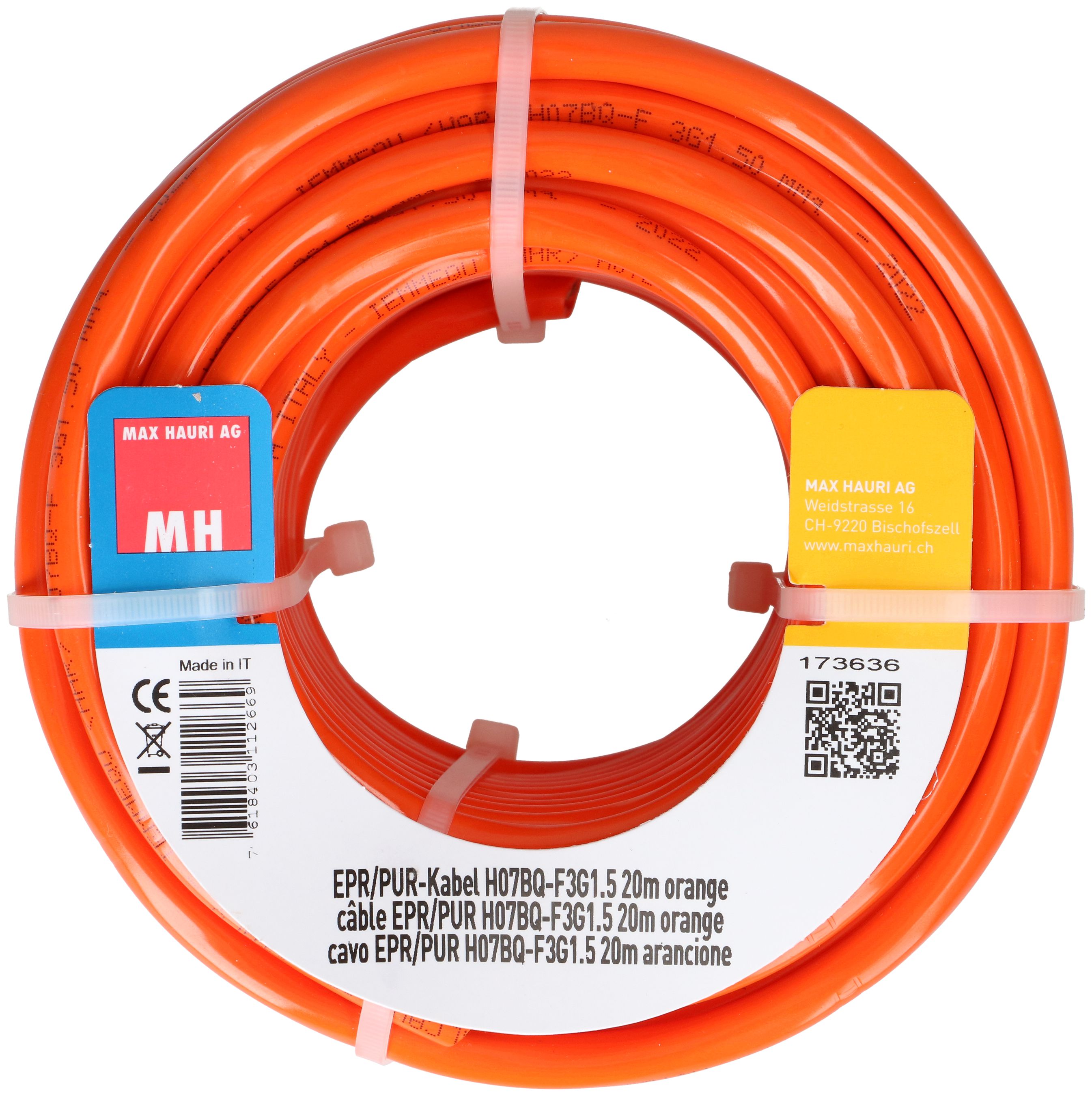 EPR/PUR-Kabel H07BQ-F3G1.5 20m orange