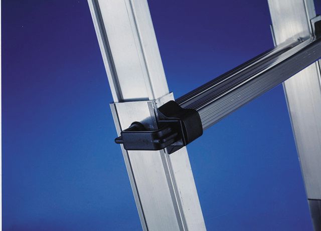 Scala telescopica in alluminio con 2x6 gradini